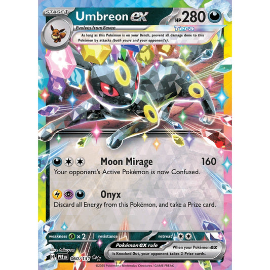 Umbreon ex Double Rare 060/131 Pokemon Card Game Prismatic Evolutions