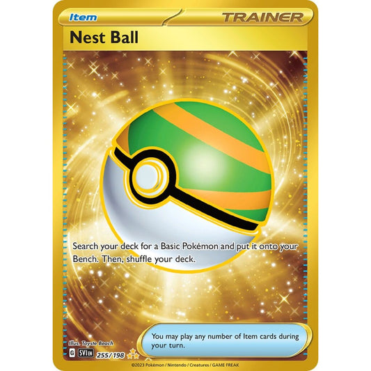 Nest Ball Hyper Rare 255/198 Pokemon Card Game Scarlet & Violet