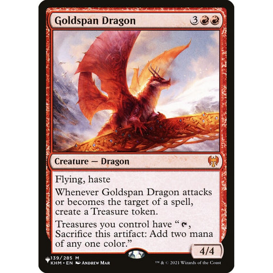 Goldspan Dragon mythic KHM-139 Magic the Gathering The List