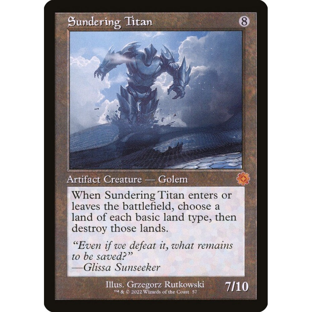 Sundering Titan mythic 57 Magic the Gathering The Brothers' War Retro Artifacts