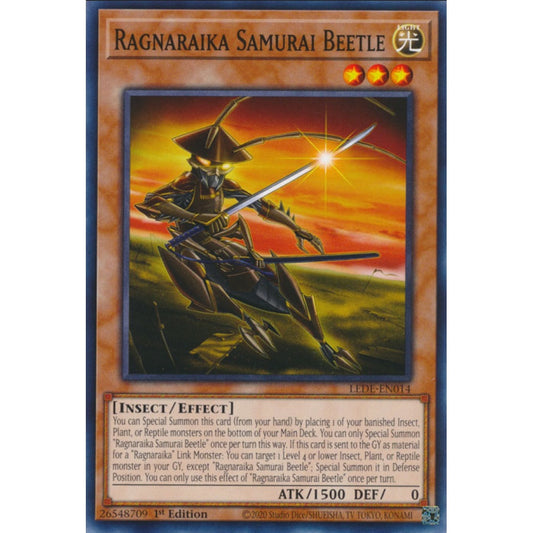 Ragnaraika Samurai Beetle, LEDE-EN014, Common, Yu-Gi-Oh!, Legacy of Destruction