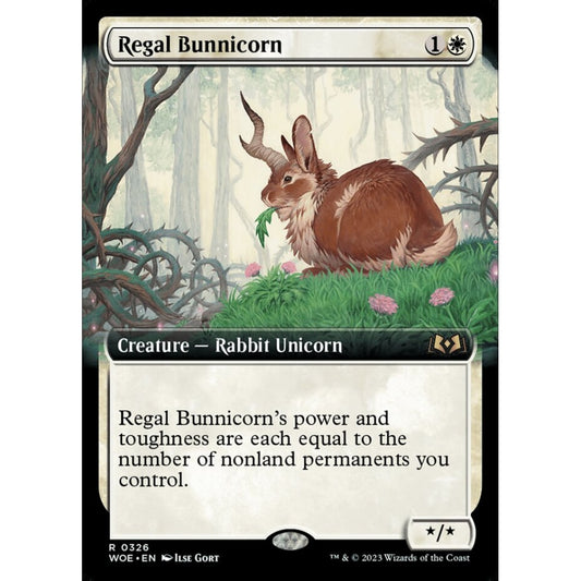 Regal Bunnicorn, rare, 326, Magic the Gathering, Wilds of Eldraine
