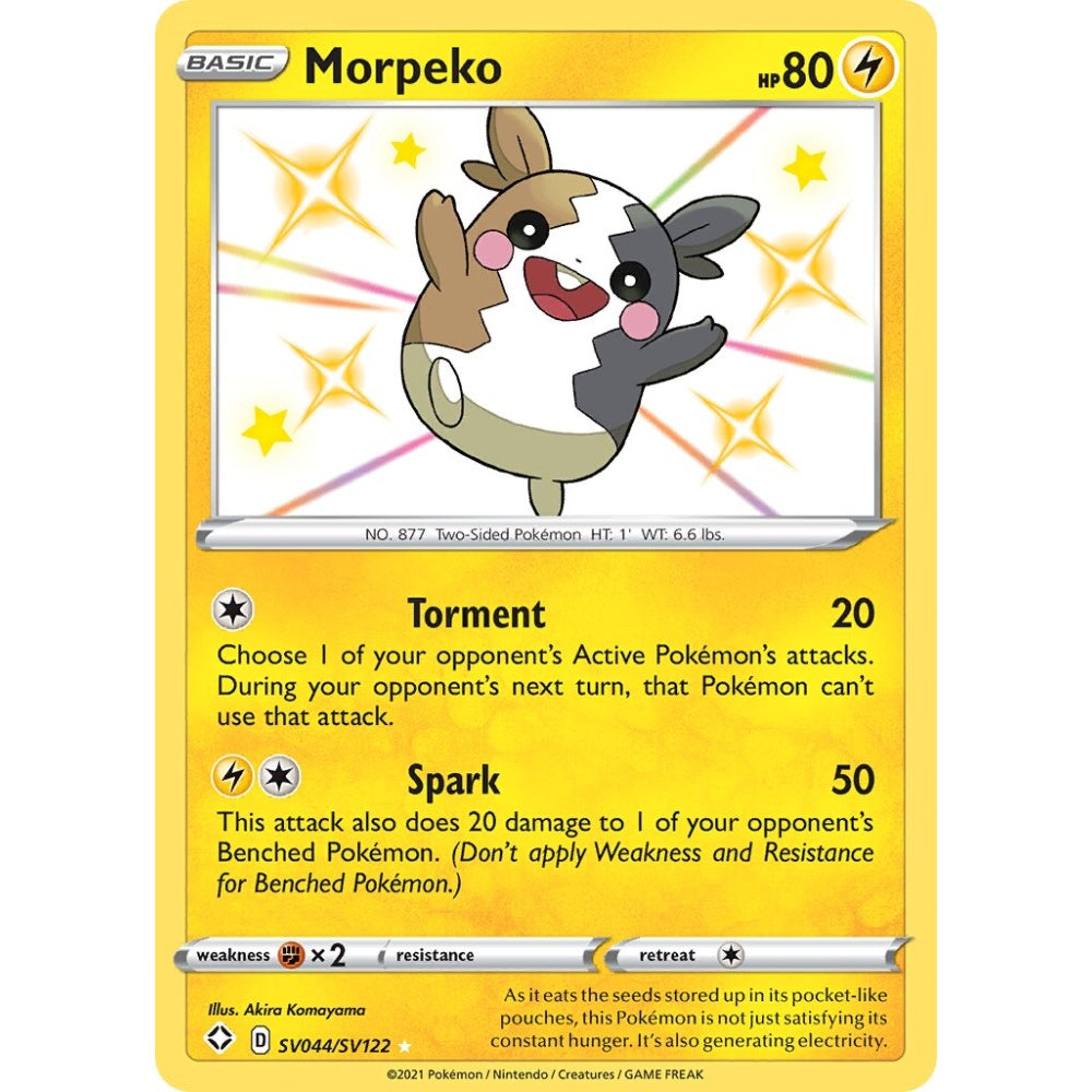 Morpeko Rare Shiny SV044/SV122 Pokemon Card Game Shining Fates
