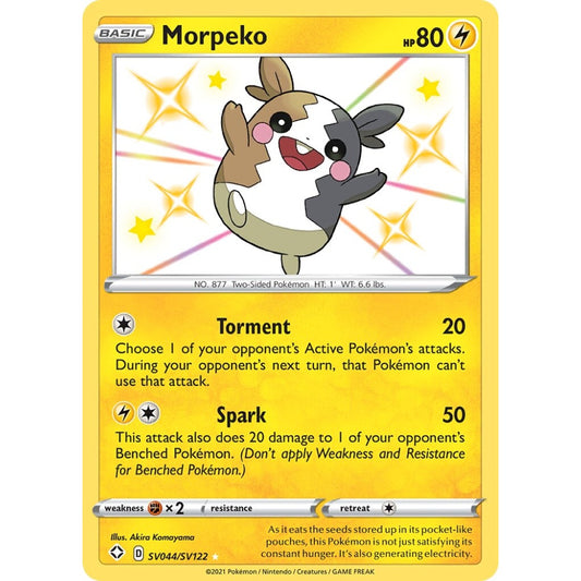 Morpeko Rare Shiny SV044/SV122 Pokemon Card Game Shining Fates