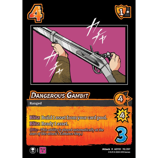 Dangerous Gambit, 70/297, R, UniVersus, Attack on Titan: Battle for Humanity