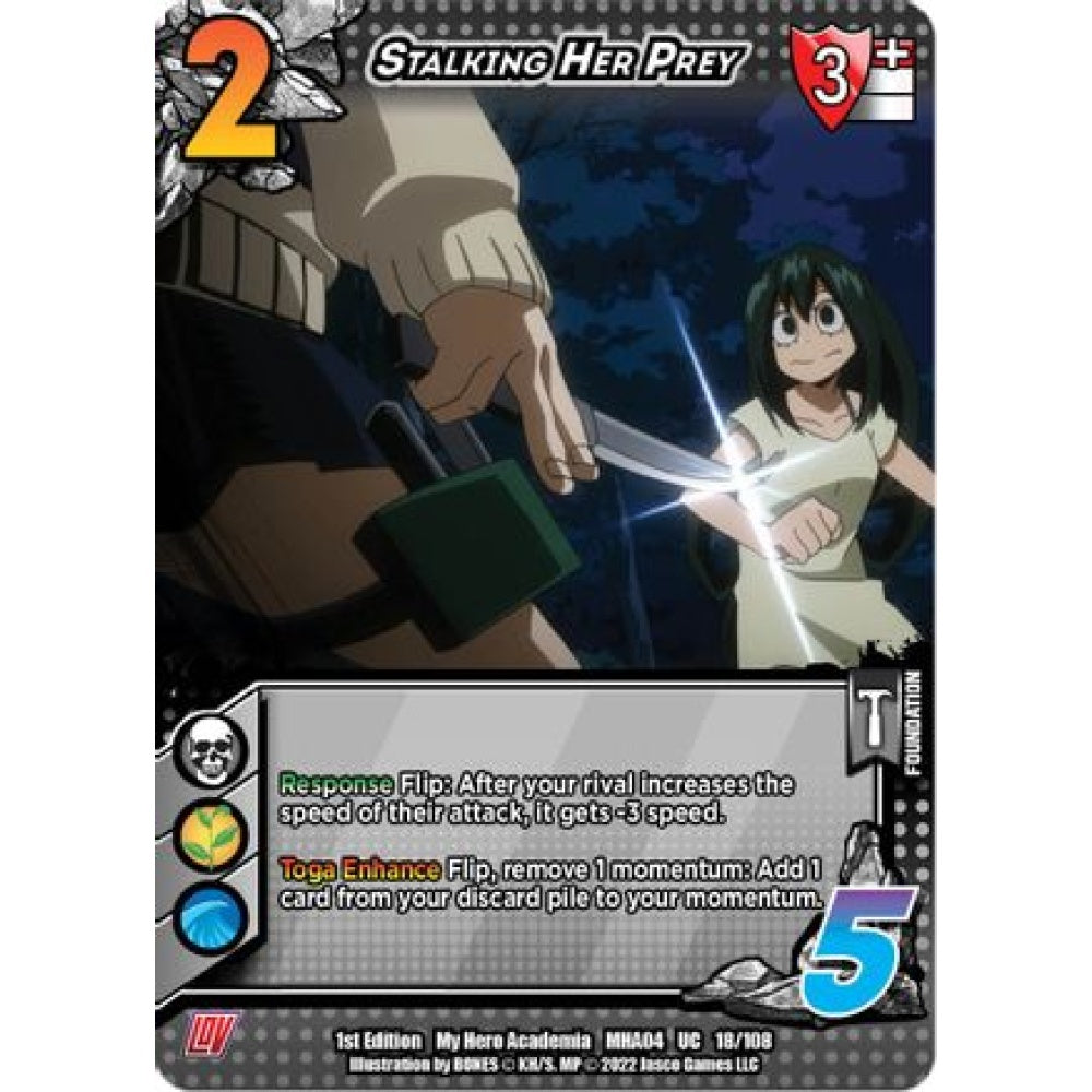 Stalking Her Prey, 018/108, UC, UniVersus, MHA04 League of Villains