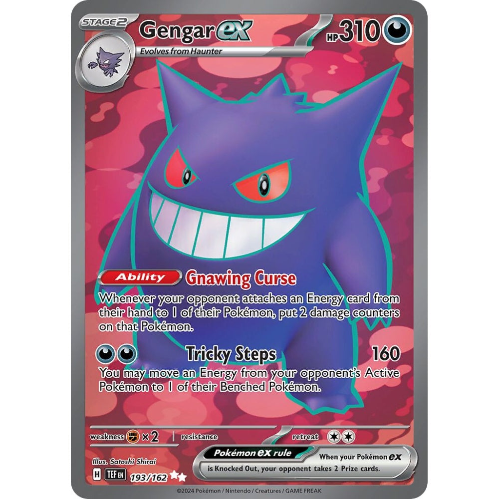 Gengar ex Ultra Rare 193/162 Pokemon Card Game Temporal Forces