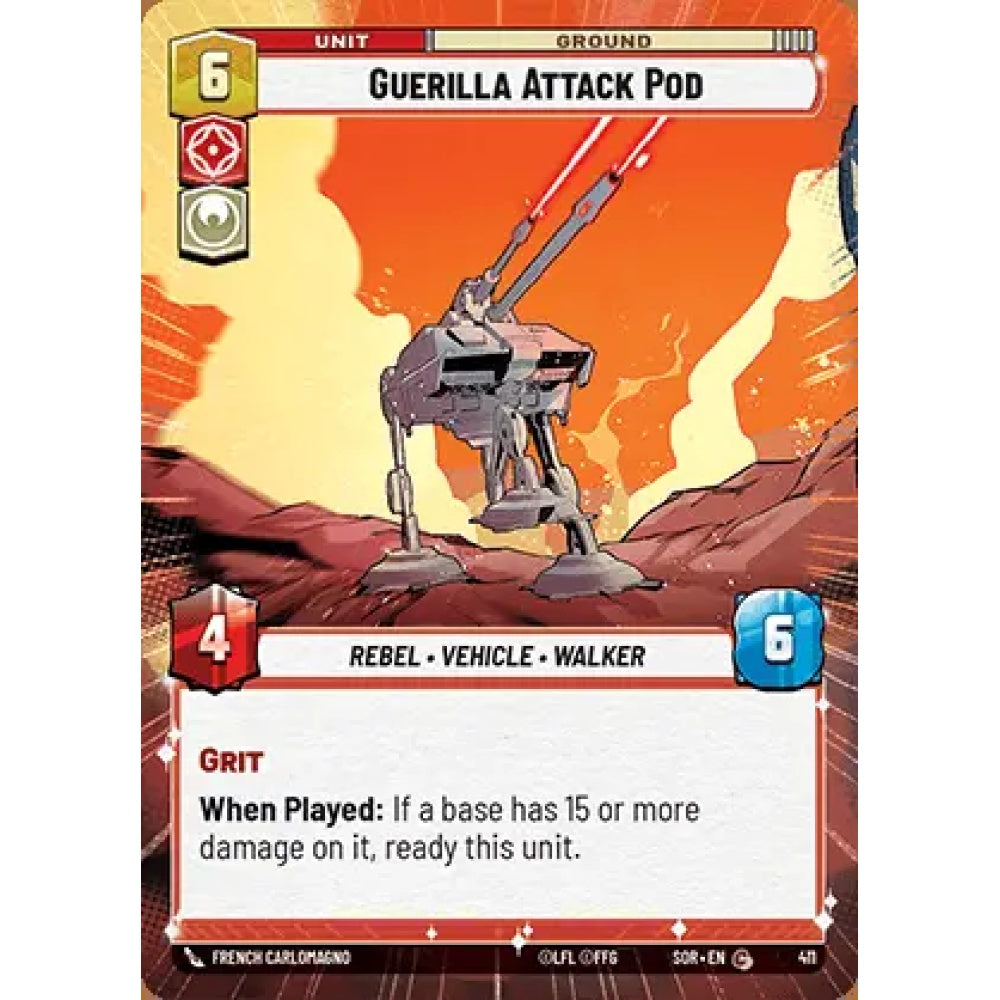 Guerilla Attack Pod, 411, C, Star Wars Unlimited, Sparks Of Rebellion