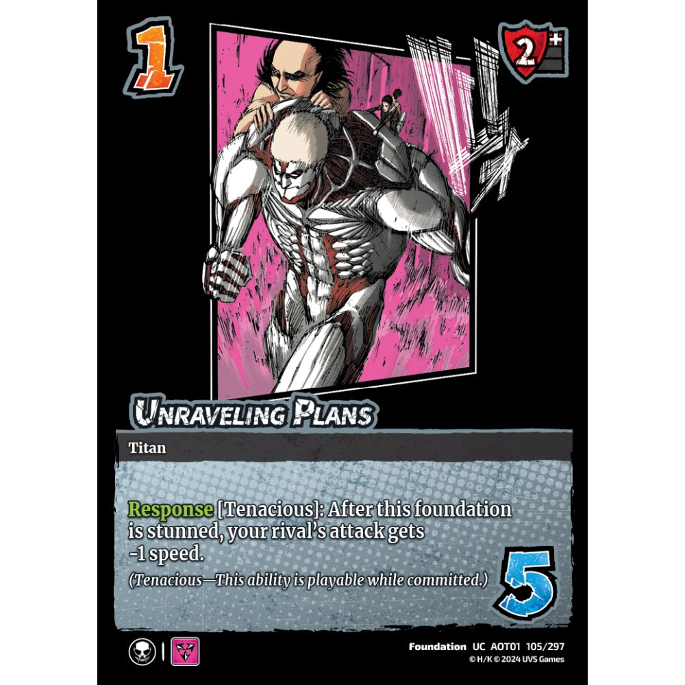 Unraveling Plans, 105/297, UC, UniVersus, Attack on Titan: Battle for Humanity
