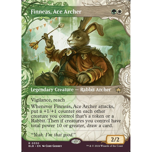 Finneas, Ace Archer, 330, rare, Magic: The Gathering, Bloomburrow