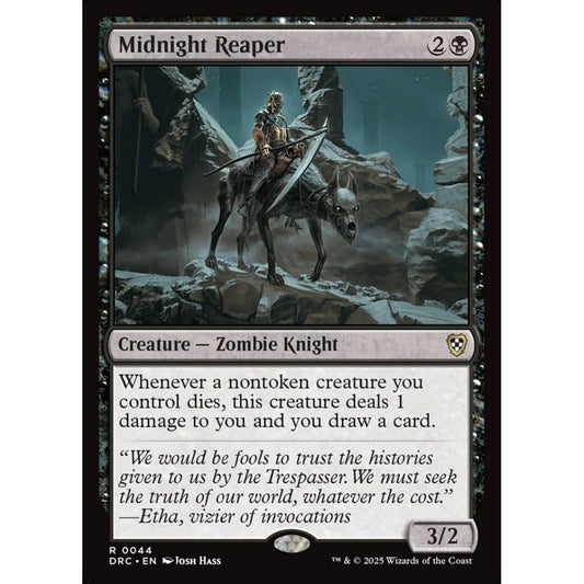 Midnight Reaper, 44, rare, Magic: The Gathering, Aetherdrift Commander