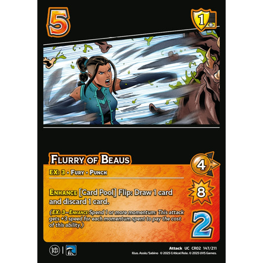 Flurry of Beaus, 147/211, CR02, Universus, Critical Role: Heroes Of Exandria, Attack, UC