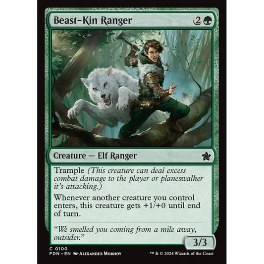 Beast-Kin Ranger, 100, common, Magic: The Gathering, Foundations