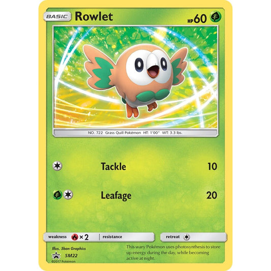 Rowlet Promo SM22 Pokemon Card Game Sun & Moon Promos