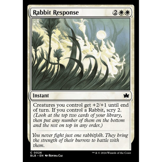 Rabbit Response, 26, common, Magic: The Gathering, Bloomburrow