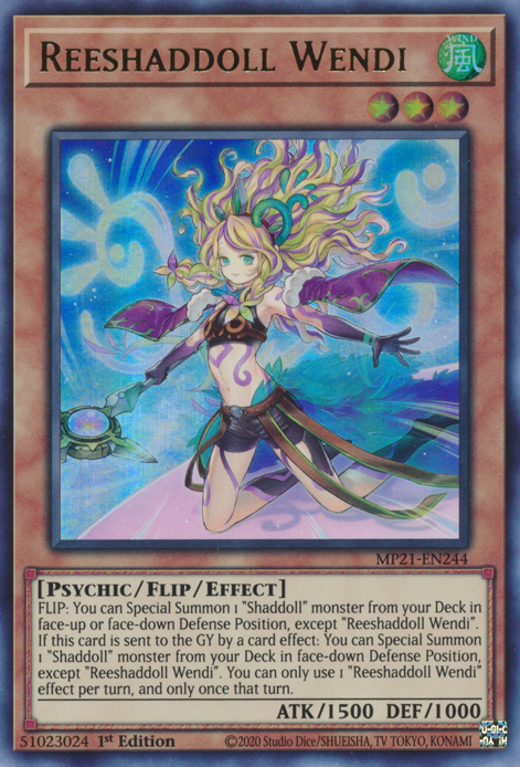 Reeshaddoll Wendi MP21-EN244 Ultra Ultra Rare Yu-Gi-Oh 2021 Tin of Ancient Battles in Art