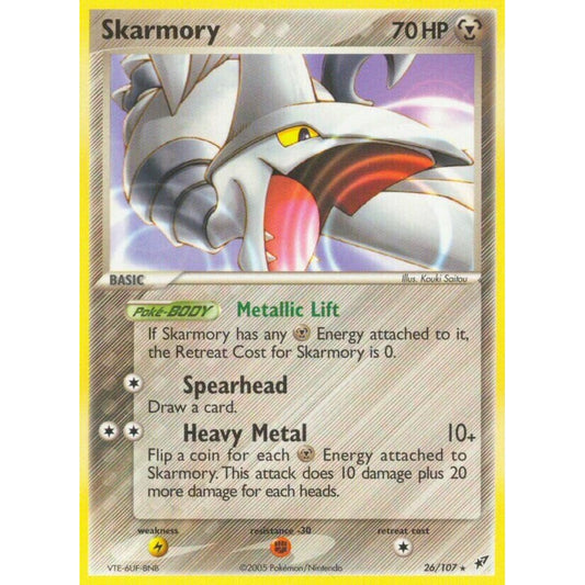 Skarmory Rare 26/107 Pokemon Card Game EX Deoxys