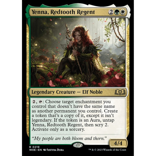 Yenna, Redtooth Regent, rare, 219, Magic the Gathering, Wilds of Eldraine