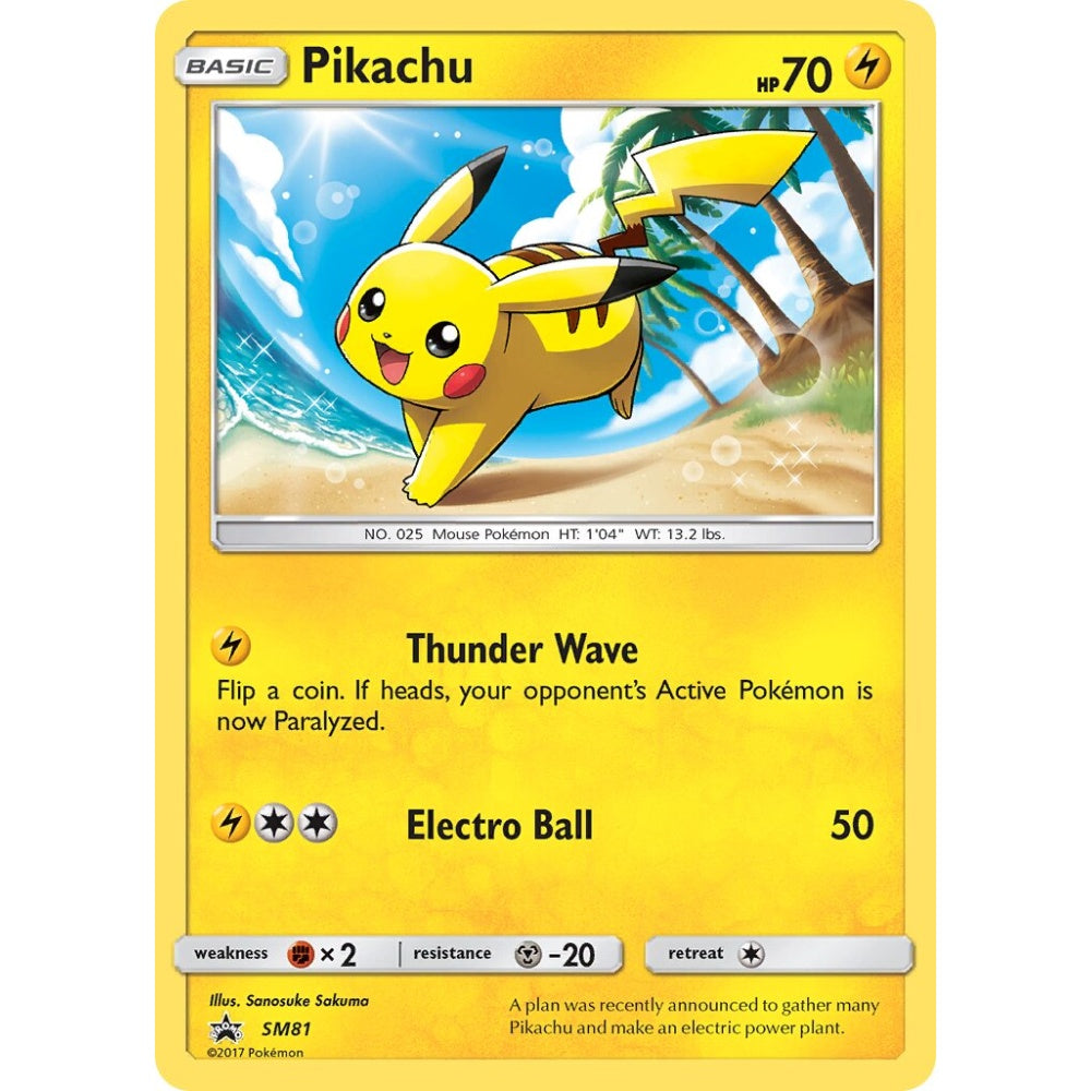 Pikachu Promo SM81 Pokemon Card Game Sun & Moon Promos