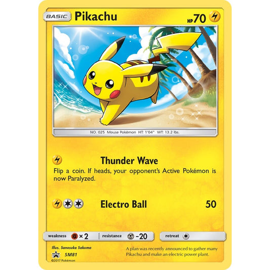 Pikachu Promo SM81 Pokemon Card Game Sun & Moon Promos