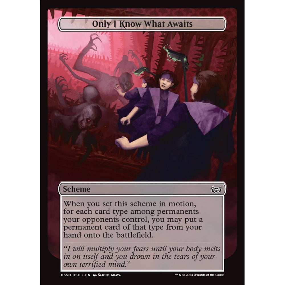 Only I Know What Awaits, 350, common, Magic: The Gathering, Duskmourn: House of Horror