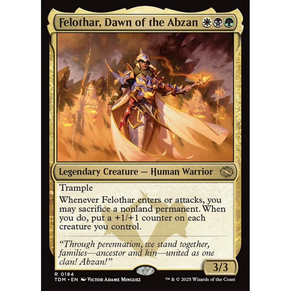 Felothar, Dawn of the Abzan rare 184 Magic the Gathering Tarkir: Dragonstorm