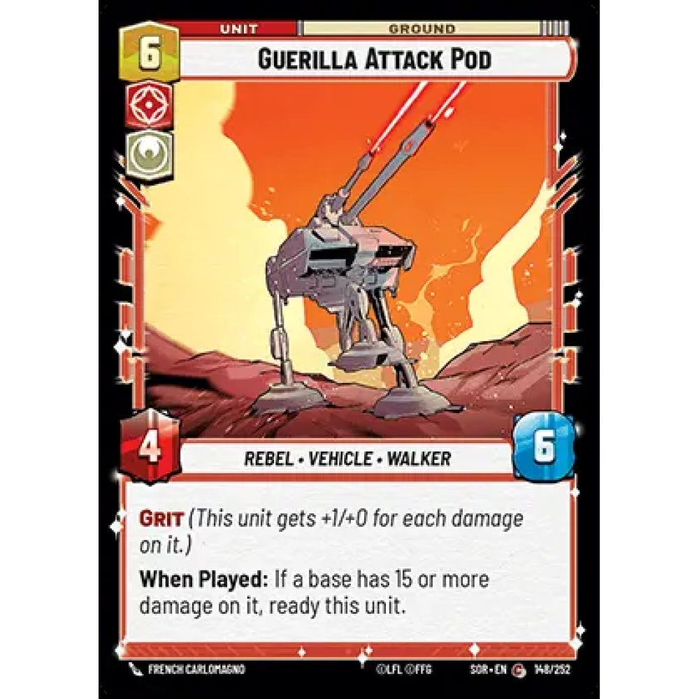 Guerilla Attack Pod, 148, C, Star Wars Unlimited, Sparks Of Rebellion