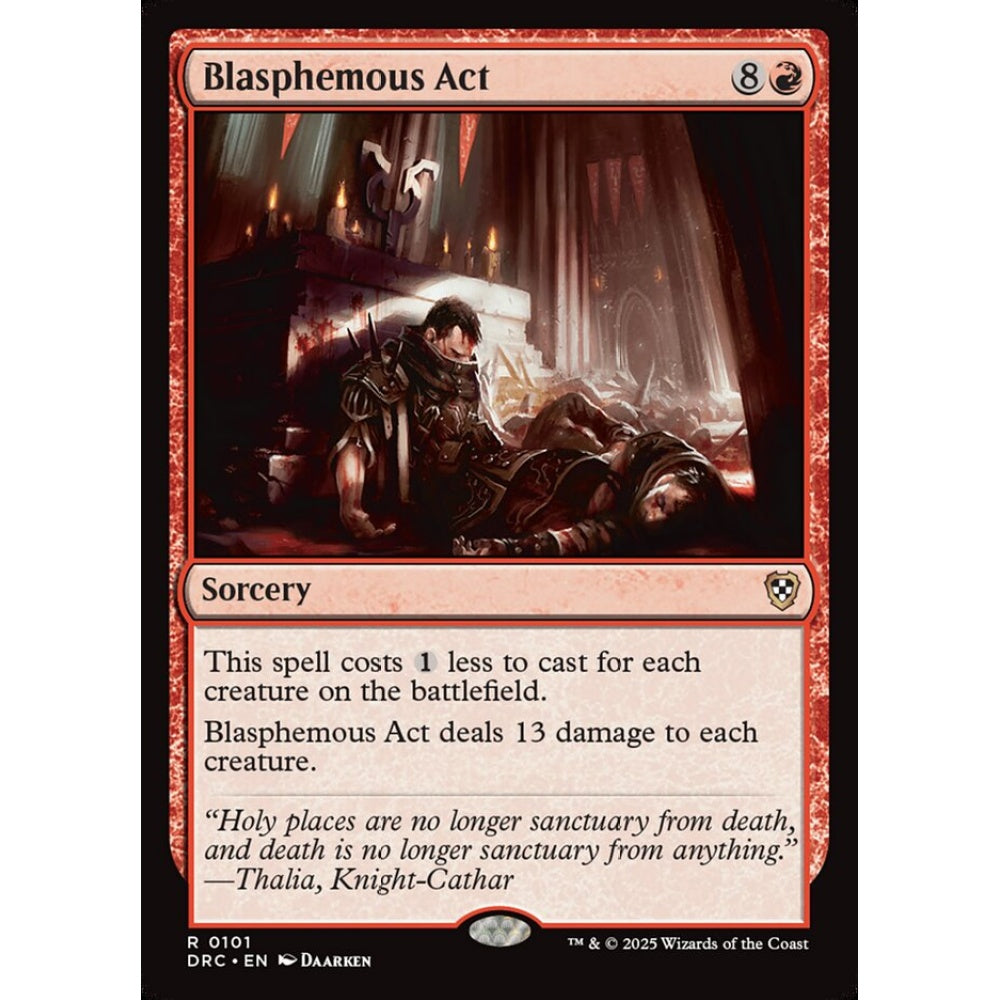 Blasphemous Act, 101, rare, Magic: The Gathering, Aetherdrift Commander