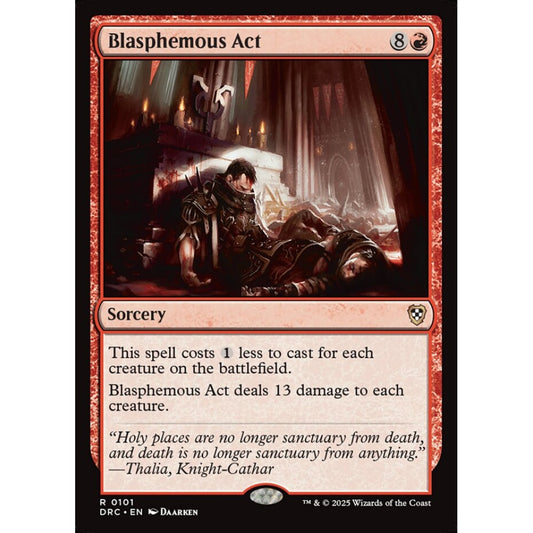 Blasphemous Act, 101, rare, Magic: The Gathering, Aetherdrift Commander