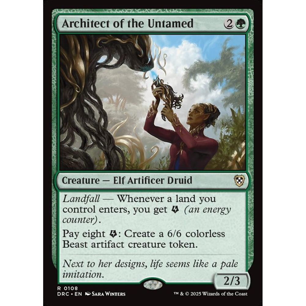 Architect of the Untamed, 108, rare, Magic: The Gathering, Aetherdrift Commander
