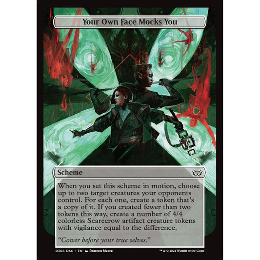 Your Own Face Mocks You, 366, common, Magic: The Gathering, Duskmourn: House of Horror