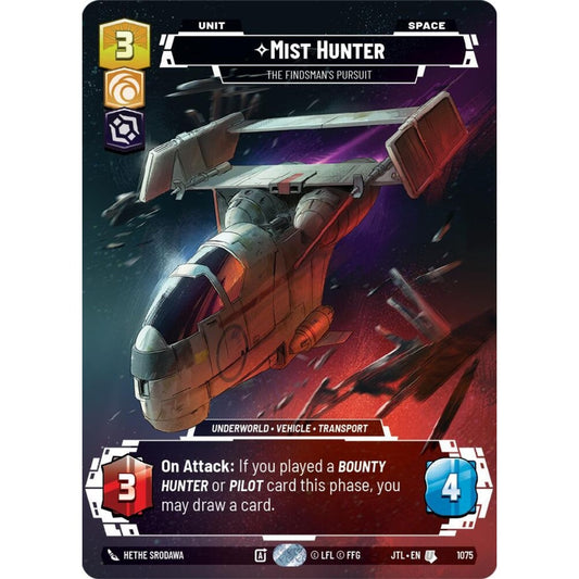 Mist Hunter, U, JTL 1075) Prestige Foil, Star Wars Unlimited