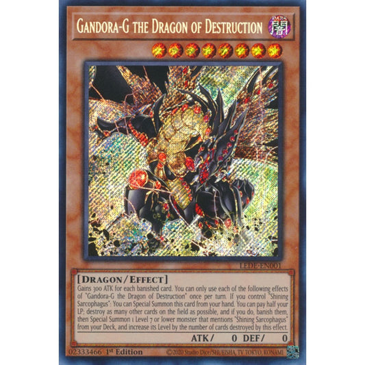 Gandora-G the Dragon of Destruction, LEDE-EN001, Secret Rare, Yu-Gi-Oh!, Legacy of Destruction