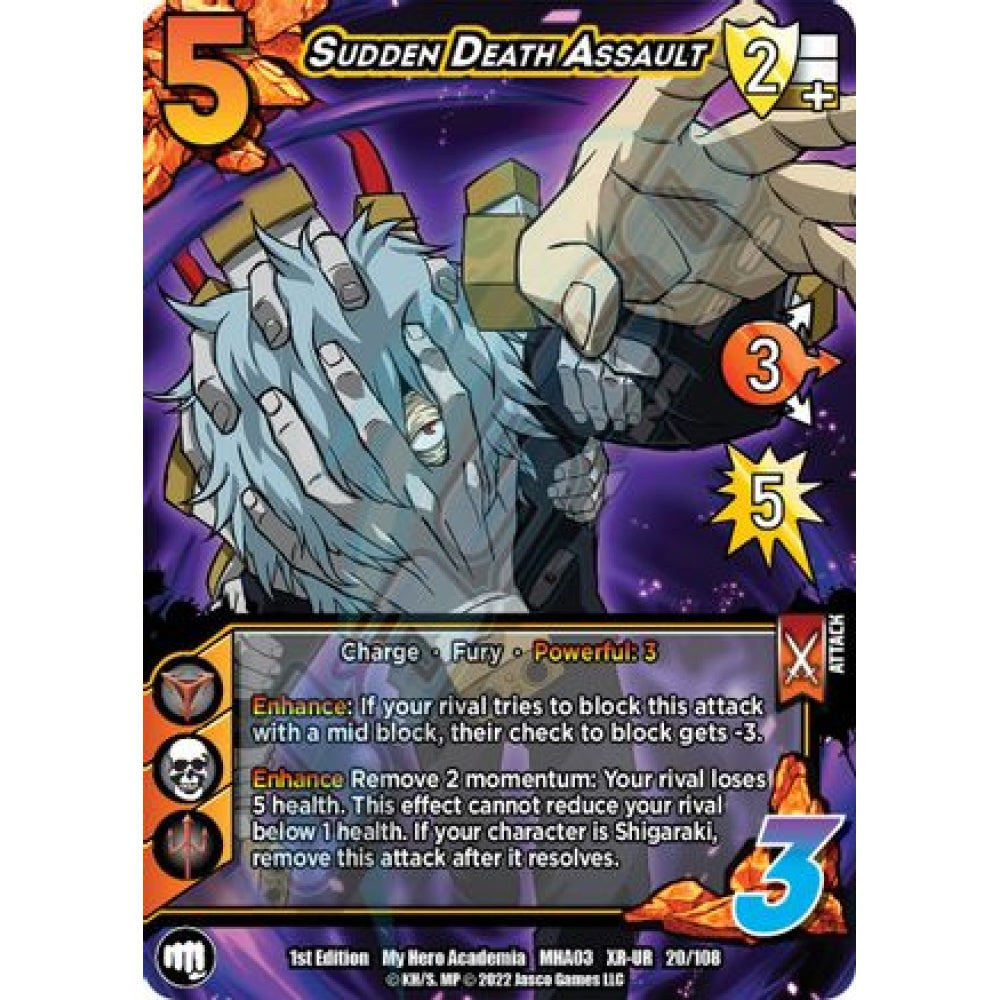 Sudden Death Assault, 20/108, XR-UR, UniVersus, MHA03 Heroes Clash