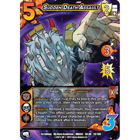 Sudden Death Assault, 20/108, XR-UR, UniVersus, MHA03 Heroes Clash