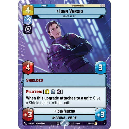 Iden Versio, R, JTL 770) Hyperspace Foil, Star Wars Unlimited