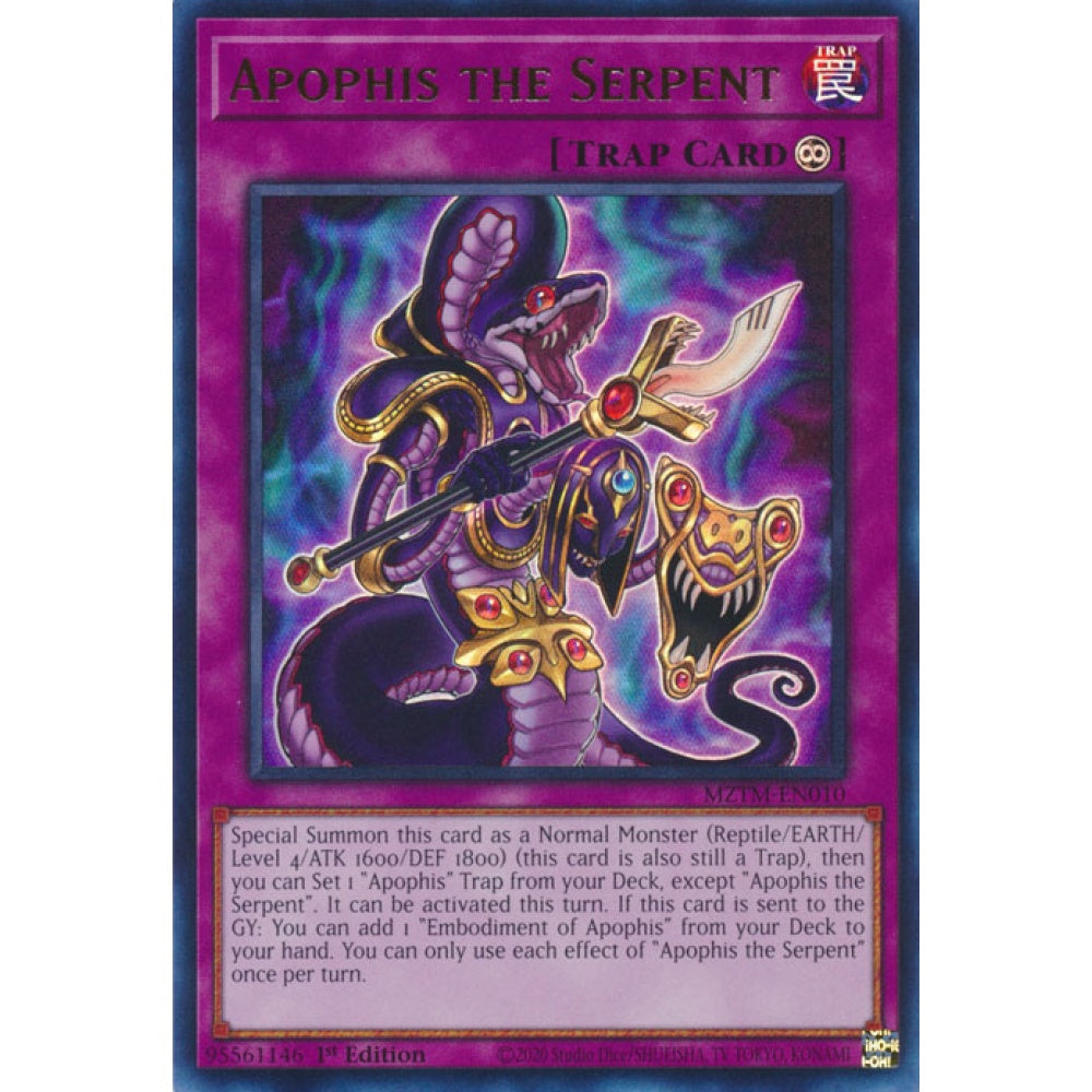 Apophis the Serpent MZTM-EN010 Ultra Ultra Rare Yu-Gi-Oh Maze of the Master in Art
