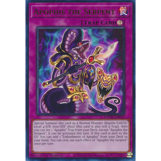 Apophis the Serpent MZTM-EN010 Ultra Ultra Rare Yu-Gi-Oh Maze of the Master in Art