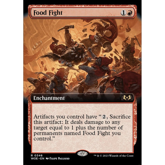 Food Fight, rare, 346, Magic the Gathering, Wilds of Eldraine