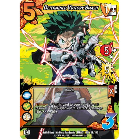 Determined Victory Smash, 58/180, XR, UniVersus, MHA01 My Hero Academia