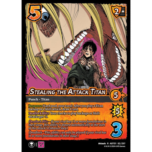Stealing the Attack Titan, 82/297, R, UniVersus, Attack on Titan: Battle for Humanity