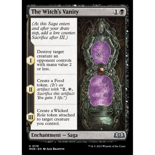 The Witch's Vanity, uncommon, 119, Magic the Gathering, Wilds of Eldraine