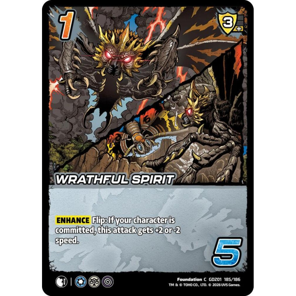 Wrathful Spirit GDZ01 185/186 GDZ01 Universus Godzilla: Reign of Kaiju Foundation C