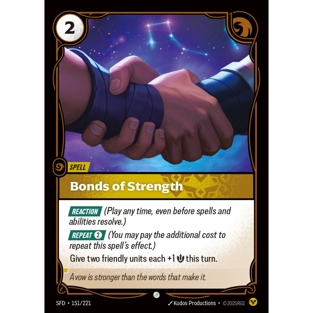 Bonds of Strength SFD-151/221 Riftbound Card Game Spiritforged Common
