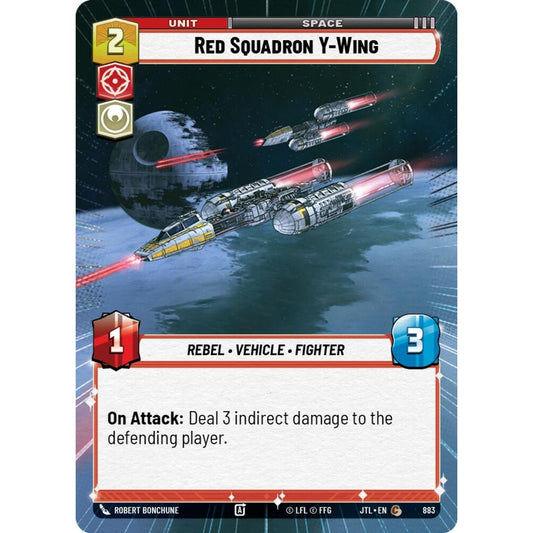 Red Squadron Y-Wing, C, JTL 883) Hyperspace Foil, Star Wars Unlimited