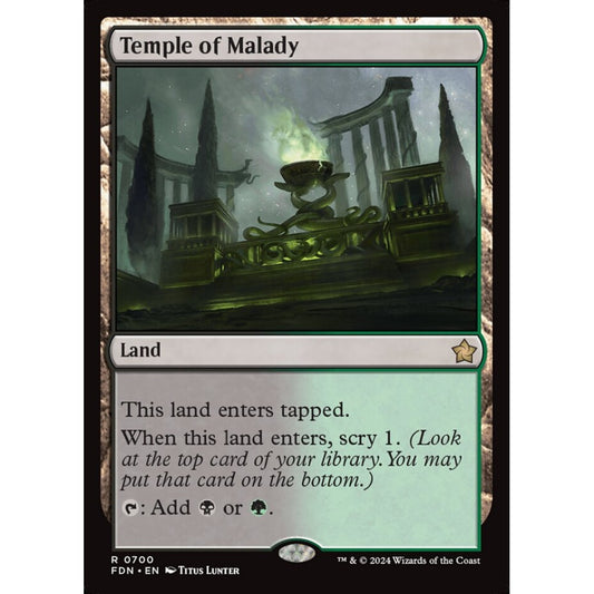 Temple of Malady, 700, rare, Magic: The Gathering, Foundations