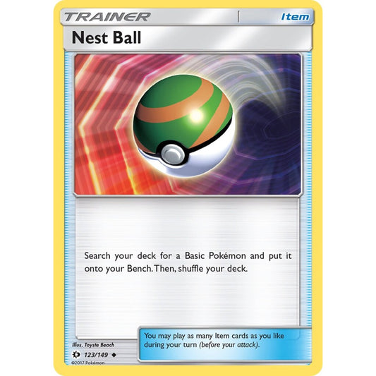 Nest Ball Uncommon 123/149 Pokemon Card Game Sun & Moon