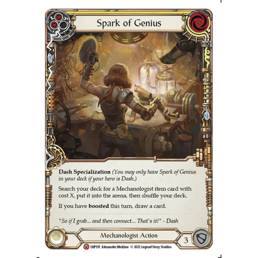 Spark of Genius 1HP191 Majestic Flesh & Blood Trading Card Game History Pack 1 in Regular Art