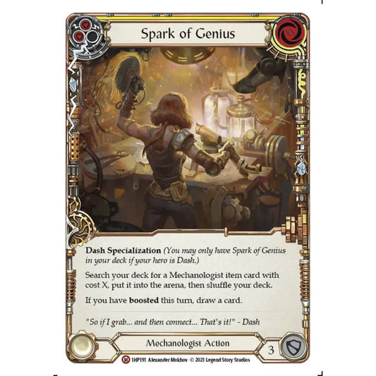 Spark of Genius 1HP191 Majestic Flesh & Blood Trading Card Game History Pack 1 in Regular Art