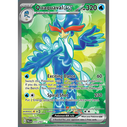 Quaquaval ex Full Art 235/193 Pokemon Card Game Paldea Evolved